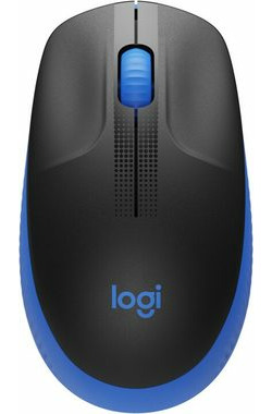 Logitech M190 modrá / optická bezdrôtová myš / 1000 DPI / USB prijímač / 3 tlačidlá