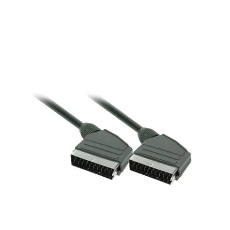 Solight SSV0115E SCART kábel / SCART konektor - SCART konektor / 21pin / 1.5m / priemer 8mm