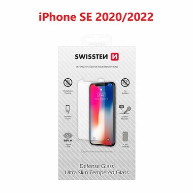 SWISSTEN Ochranné temperované sklo 2.5D pre Apple iPhone SE 2020