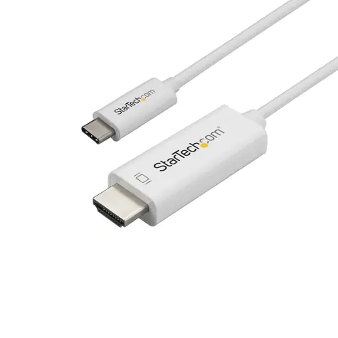 StarTech kábel USB-C na HDMI biela / 4K 60Hz / HBR2 / 1m