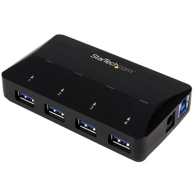 StarTech USB-A Hub 4 porty čierna / 4x USB-A / 1x 2.4A nabíjací port