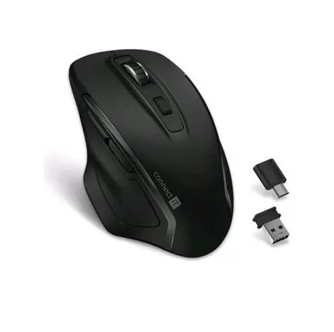 Connect IT Dual SmartSwitch bezdrôtová myš čierna / optická / 1600DPI / 6 tlačidiel / 2.4GHz / 1xAA
