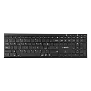 Powerton UltraSlim CZ čierna / bezdrôtová klávesnica / 2.4 GHz / Bluetooth / CZ layout