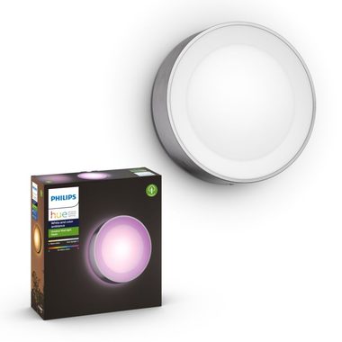 Philips Hue Daylo LED RGB 1x15W nerez / vonkajšie nástenné svietidlo / 1200lm / 2000-6500K / RGB / IP44