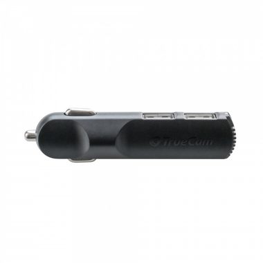 TrueCam duálna nabíjačka do auta čierna / USB / 2.1A &amp; 1A / pre autokamery TrueCam / dopredaj