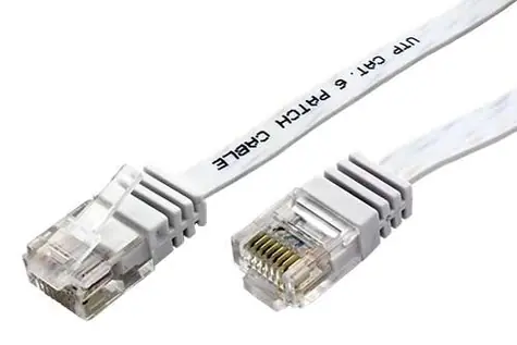 Goobay Ethernet Patch plochý kábel UTP Cat6 20m biela