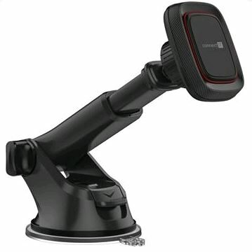 Connect IT InCarz 4Strong360 CARBON čierna / Magnetický držiak do auta / univerzálny / 4 magnety