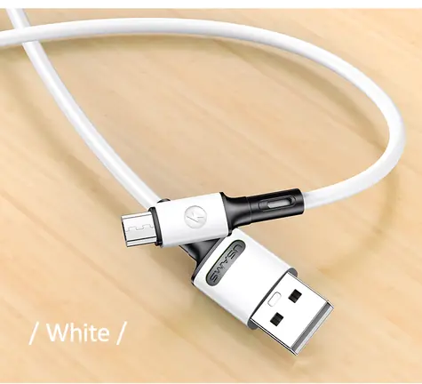 USAMS SJ435 U52 Dátový a Nabíjací Kábel MicroUSB 1m biela