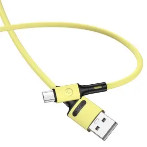 USAMS SJ435 U52 Dátový a Nabíjací Kábel MicroUSB 1m žltá