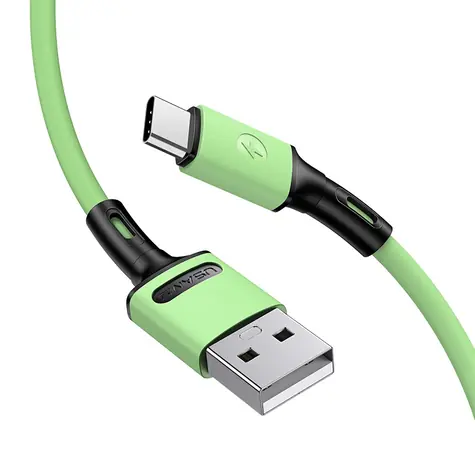 USAMS SJ436 U52 Rýchly Dobíjací a Dátový Kábel USB Type-C 1m zelená