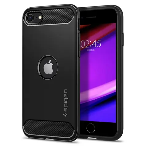 Spigen Rugged Armor ochranný kryt pre Apple iPhone SE 2020/2022 čierna