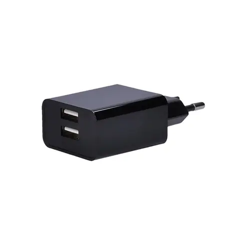 Solight DC48A USB nabíjací adaptér čierna / 2x USB / 3100mA max. / AC 230V