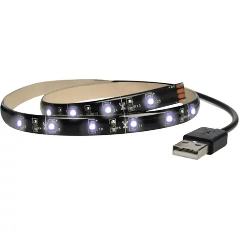 Solight WM501 LED pásik pre TV / 100cm / USB / vypínač / studená biela