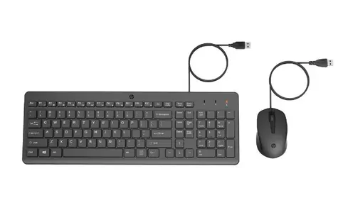 HP 150 EN čierna / Drôtový set klávesnice a myši / USB / EN layout