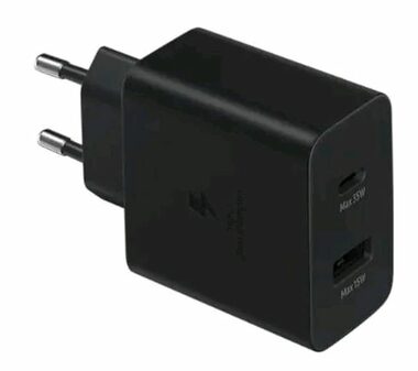Samsung EP-TA220NBEGEU duálna nabíjačka 35W čierna / Rýchle nabíjanie / SFC / AFC / 1x USB-C (35W) / 1x USB-A (15W)