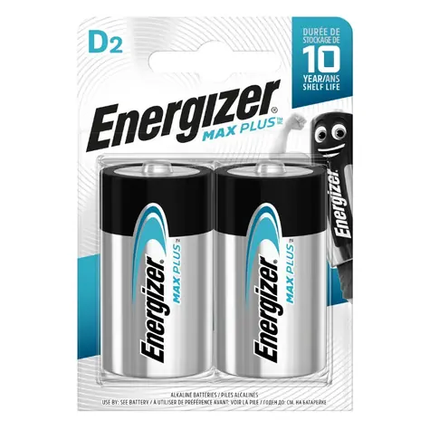Energizer MAX Plus Batéria - Veľký monočlánok D 2 ks
