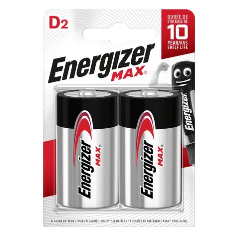 Energizer MAX Batéria - Veľký monočlánok D 2 ks
