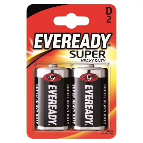 Eveready Super Batéria - Veľký monočlánok D 2 ks (blister)