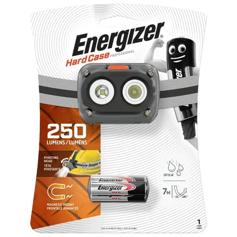 Energizer Hard Case Pro LED 250lm / čelové svietidlo / Dosvit: až 60 metrov / 3xAAA