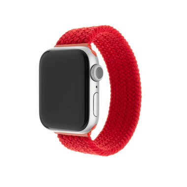 FIXED Nylon Strap Elastický nylonový remienok pre Apple Watch 42 &amp; 44mm veľkosť XL červená