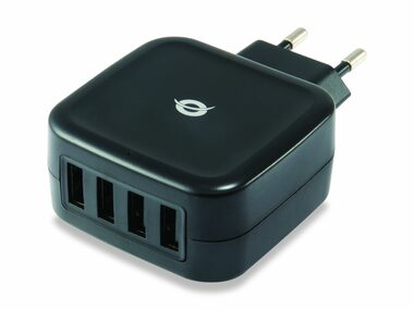 Conceptronic ALTHEA04B USB nabíjací adaptér čierna / 4x USB-A / 25 W