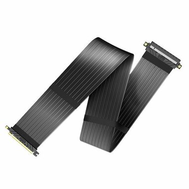 AKASA Riser Black XL čierna / Premium PCIe 3.0 x 16 Riser Kábel 100 cm
