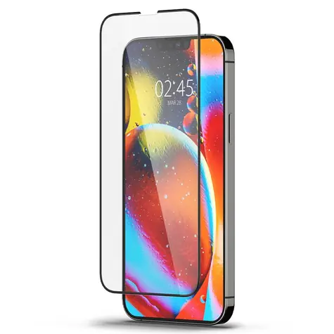 Spigen tR Slim HD ochranné sklo pre iPhone 13 Pro Max čierna