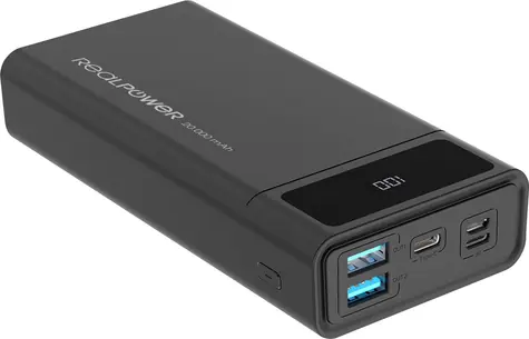 RealPower PB-20k / Powerbanka 20 000 mAh / USB &amp; USB-C / Lightning &amp; microUSB / 5V / 2A