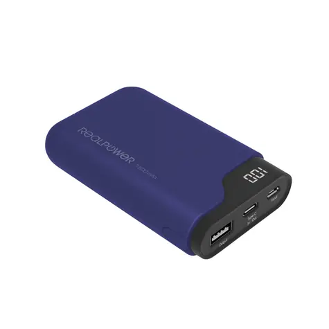 RealPower PB-7500C / Powerbanka 7500 mAh / 1x USB-C &amp; USB / 5V / 2.1A
