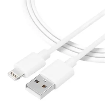 Tactical Smooth Thread Cable USB-A - Lightning 0.3m biela