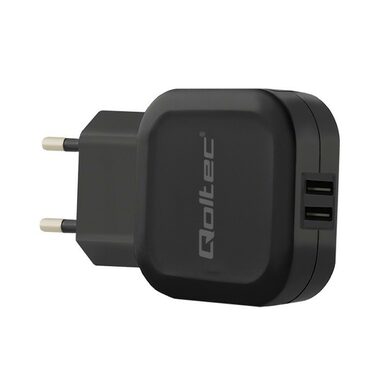 Qoltec 50186 AC adaptér 17W | 5V | 3.4A | 2xUSB