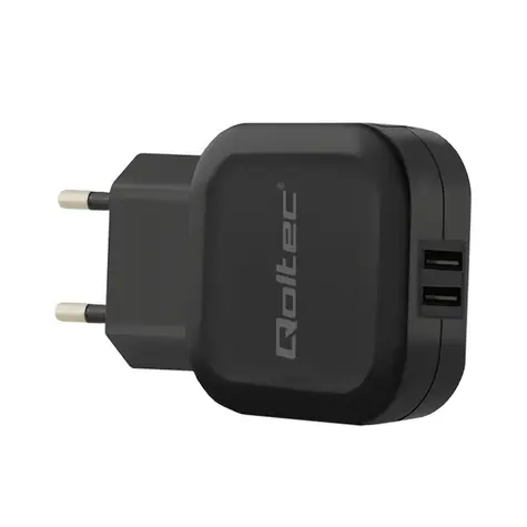 Qoltec 50186 AC adaptér 17W | 5V | 3.4A | 2xUSB