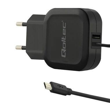 Qoltec 50189 AC adaptér 17W | 5V | 3.4A | USB + Micro USB