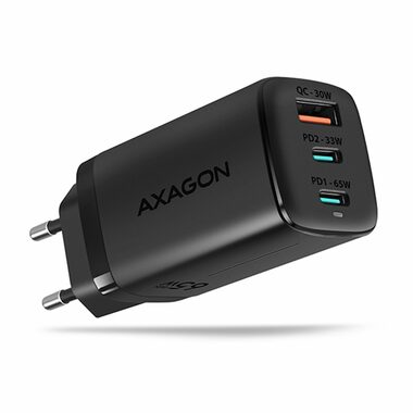 AXAGON ACU-DPQ65 napájací adaptér / 65W / 3x port (USB + dual USB-C) / PD3.0