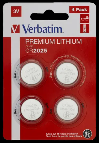 Verbatim Lithium batéria CR2025 3V 4ks