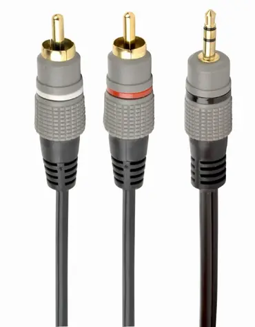 Gembird CCA-352-2.5M kábel 3.5mm jack (M) na 2x RCA (M) / 2.5m