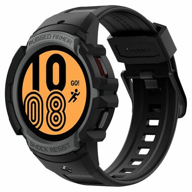 Spigen Rugged Armor Pre ochranný kryt + remienok pre Samsung Galaxy Watch 4 40mm sivá