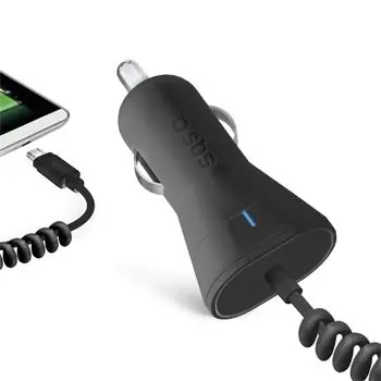SBS Autoadaptér s Micro-USB 2.1A čierna / 12 &amp; 24V