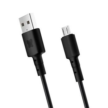 BonBon Dátový a nabíjací kábel USB-A 2.0 na microUSB 1m čierna