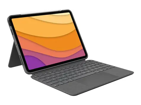 Logitech Combo Touch ochranný kryt s klávesnicou pre Apple iPad Air (4. generácia) UK / podsvietená / šedá
