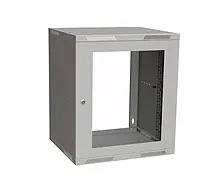 Solarix rozvádzač nástenný skladaný SENSA LITE 12U 450mm / dvere sklo / RAL 7035