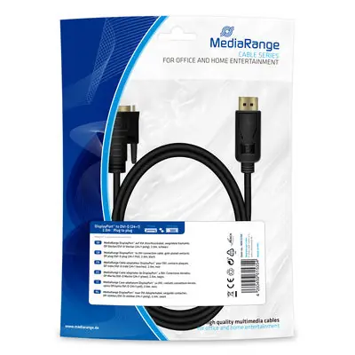 MediaRange MRCS199 kábel DisplayPort na DVI-D (24+1) 2 m / 1x DVI-D (M) / 1x DisplayPort (M)