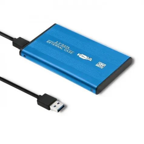 Qoltec Externý box na 2.5" modrá / SATA3 HDD / USB 3.0