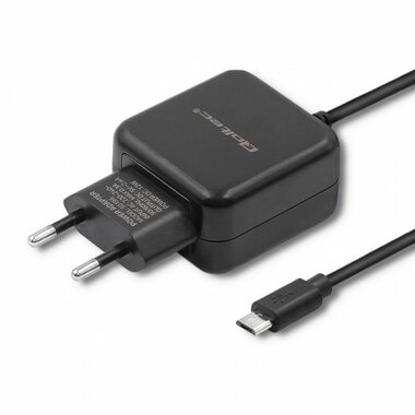 Qoltec 50196 Nabíjačka čierna / 12 W / 5V / 2.4 A / Micro USB