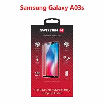 SWISSTEN FULL GLUE COLOR FRAME CASE FRIENDLY sklo pre SAMSUNG A037G GALAXY A03s čierna