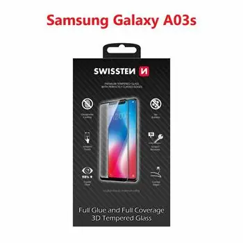 SWISSTEN Ultra Durable 3D FULL GLUE Glass pre SAMSUNG A037G GALAXY A03s čierna