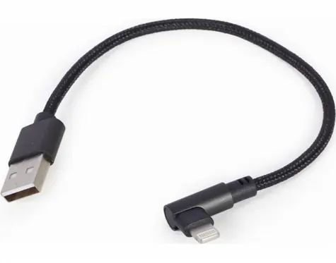 Gembird CC-USB2-AMLML-0.2M čierna / ligtning / USB 2.0 / 0.2m