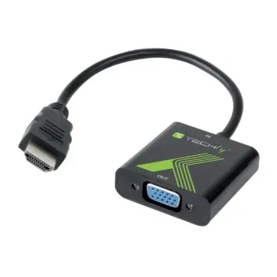 Techly IDATA HDMI-VGA2A Redukcia VGA F - HDMI M / vrátane 3.5 mm