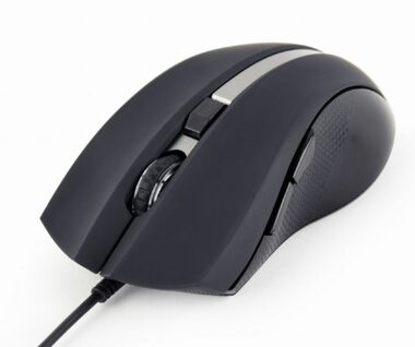Gembird MUS-GU-02 čierna / G-laser myš / drôtová / 2400 dpi / 6tlačítok / USB
