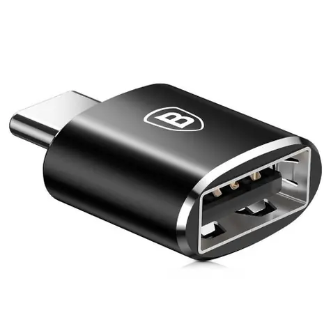 Baseus CATOTG-01 Adaptér USB-A (F) na USB-C (M) čierna
